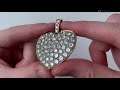 An 18k gold diamond heart pendant