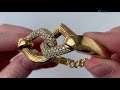 An Italian 18k gold diamond bangle