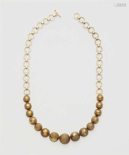 A gold granulation necklace