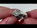 A platinum diamond solitaire ring