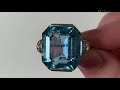 An 18k white gold aquamarine ring