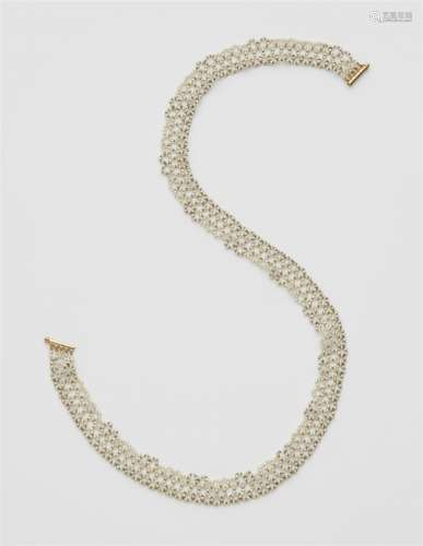 A braided Oriental pearl necklace