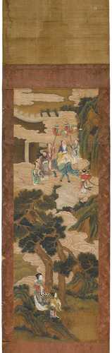 A DAOIST PAINTING IN THE STYLE OF WANG ZHENPENG (13th/14th c...