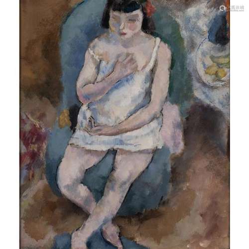 Jules Pascin (1885-1930) Jeune fille en chemise, 1925