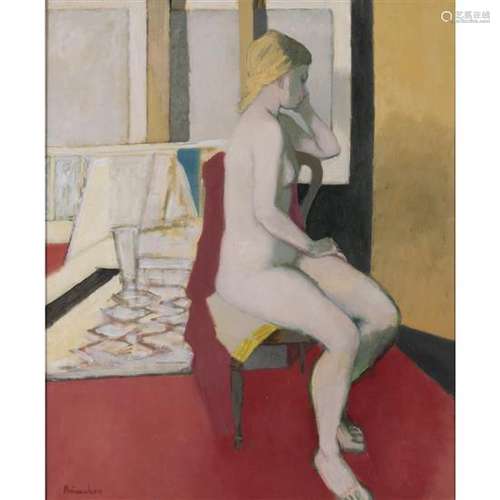 Maurice Brianchon (1899-1979) Nu assis sur une chaise, 1960