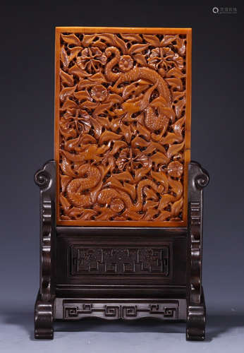 HETIAN JADE CARVED SCREEN