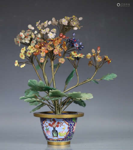 CLOISONNE CASTED FLOWERPOT