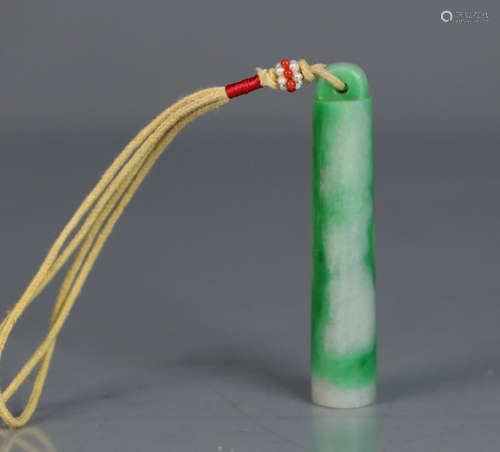 JADEITE CARVED TUBE