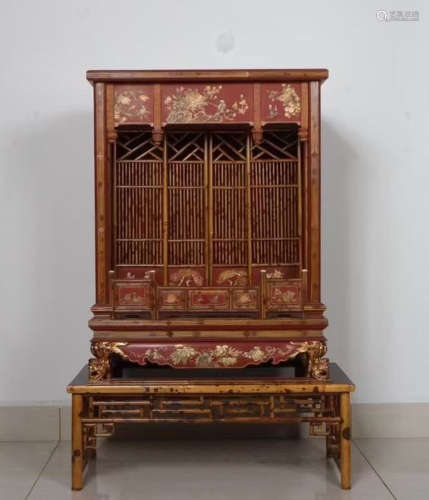 GILT LACQUER WOOD CARVED PAGODA