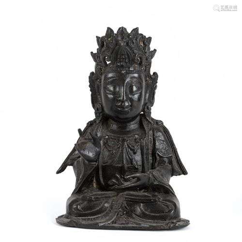 Chine, dynastie Ming, XVIIe siècle Statuette de Bodhisattva...