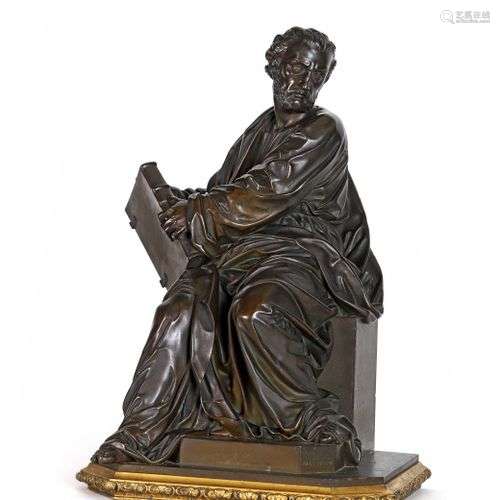 Jean François DENIERE (1774-1866) Philosophe à l'antique Bro...