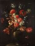 Ecole ITALIENNE du XVIIIème siècle Bouquet de fleurs dans un...