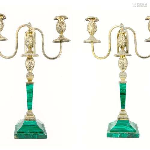 RARE SUITE DE 6 CANDELABRES