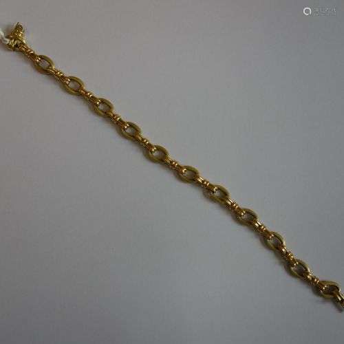 Bracelet souple en or jaune 18K (750‰) à mailles o…