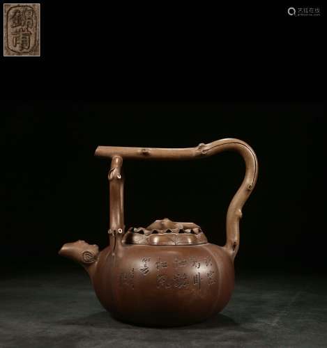 chinese handled teapot