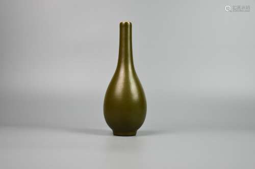 chinese teadust glazed porcelain bottle vase
