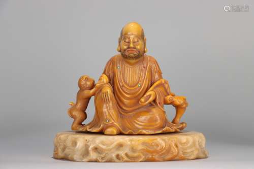 chinese tianhuang stone carving figure