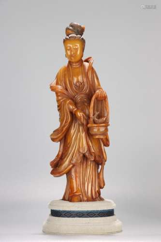 chinese tianhuang stone carving guanyin