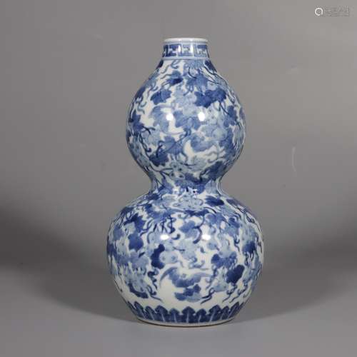 Blue-and-white Calabash Bottle