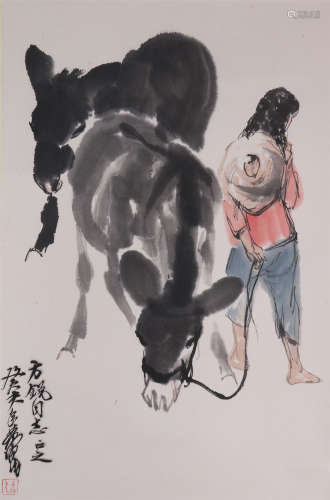 The Picture f Donkey Painted by Huang Zhou