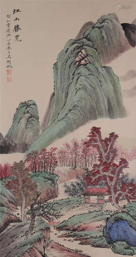 The Picture of Landscape Painted by Wu Hufan