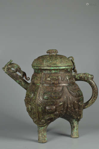 Bronze Pot with the Pattern of Beast of the Western Zhou Dyn...