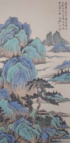 The Picture of Landscape Painted by Zhang Daqian