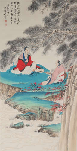 The Picture of Figure Painted by Zhang Daqian