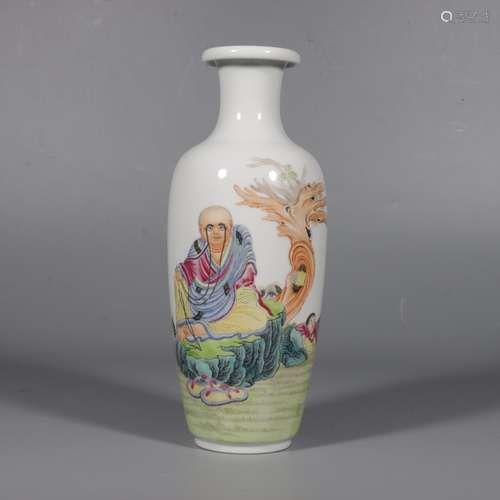 Famille Rose Vase with the Pattern of Figure and Story Of th...