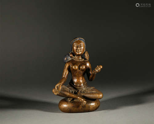 Copper Statue of Tara of the Qing Dynasty