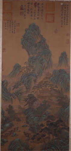 The Picture of Landsacpe Painted by Wang Ximeng