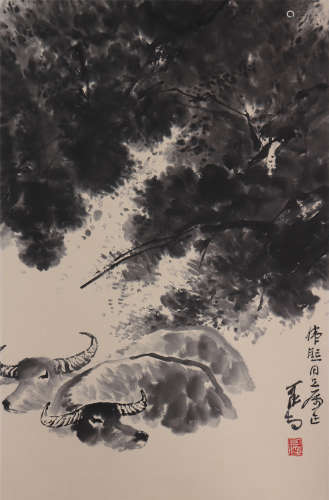 The Picture of To Pasture Cattle by Li Keran