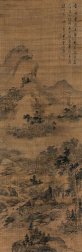 董邦达（款） 戊子（1768）年作 匡庐胜景 立轴 设色绢本