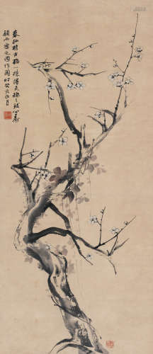 胡公寿 癸亥（1863）年作 梅花 立轴 设色纸本