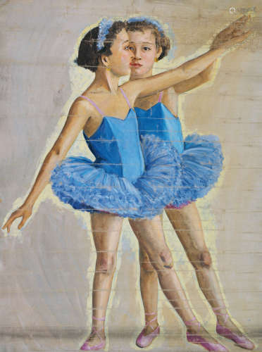 梁竹亭（1887～1974） 芭蕾舞演员 布面油画