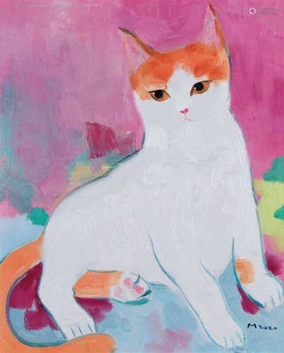 孙洪敏（b.1961） 2020年作 小猫咪 布面油画
