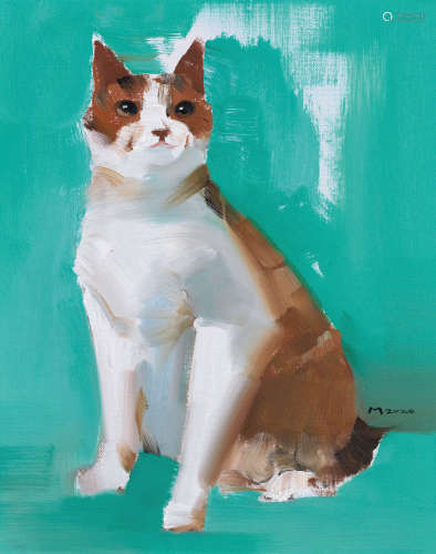 孙洪敏（b.1961） 2020年作 小猫 布面油画