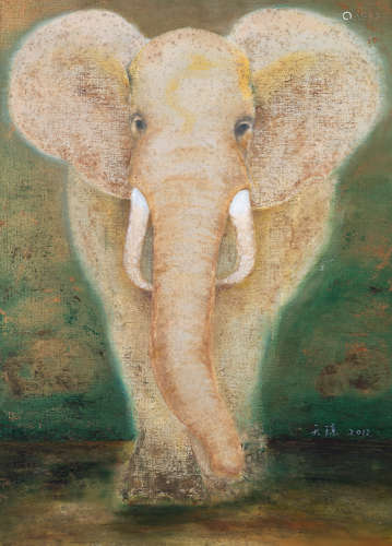 马天琼（b.1986） 2012年作 白象 布面油画