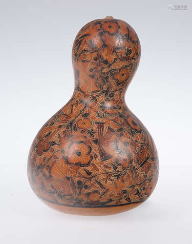 Jícara. Colonial work. 18th - 19th century. brbrCalabaza con...