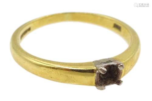 18ct gold ring shank hallmarked