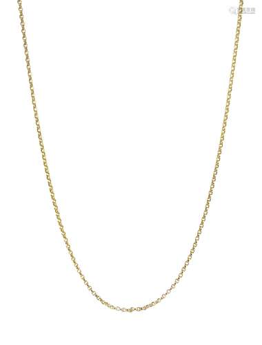 Gold cable link necklace tested 11ct