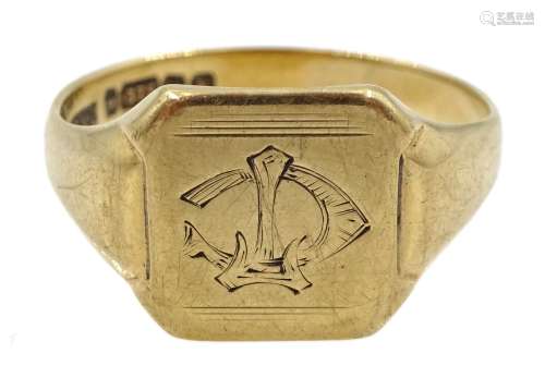 9ct gold signet ring Birmingham 1936