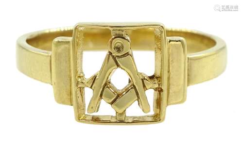 Silver-gilt Masonic ring