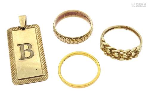 22ct gold ring London 1941