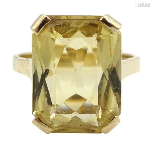 9ct gold citrine ring