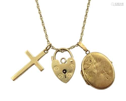 Gold cross pendant