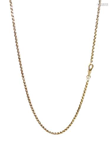 Early 20th century 9ct gold link chain with clip