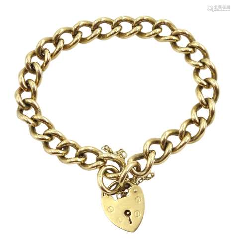 9ct gold curb chain bracelet