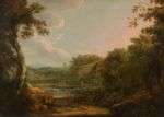 Attribué à Richard WILSON (1714-1782) Promeneurs et pêcheurs...