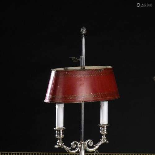 Lampe bouillote en métal plaqué, de style Empire vers 1900 À...